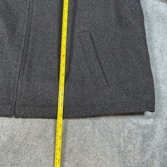 Lands End Wool Blend Zip Jacket Charcoal Grey XXL 50-52 Men Casual Outerwear - Picture 8 of 10